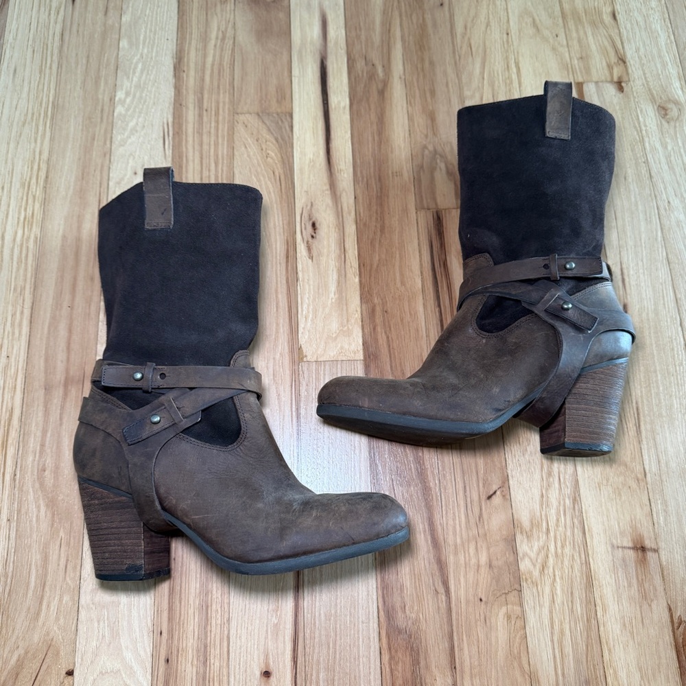 Denim & Supply Ralph Lauren Mattie Harness Brown Leather Boots